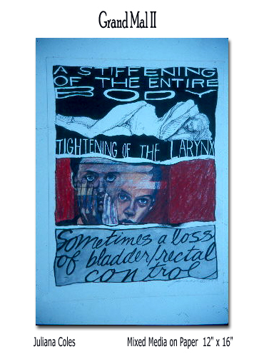 Juliana Coles, Grand Mal II Mied Media on Paper